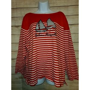 Talbot Red and White Striped Sweater